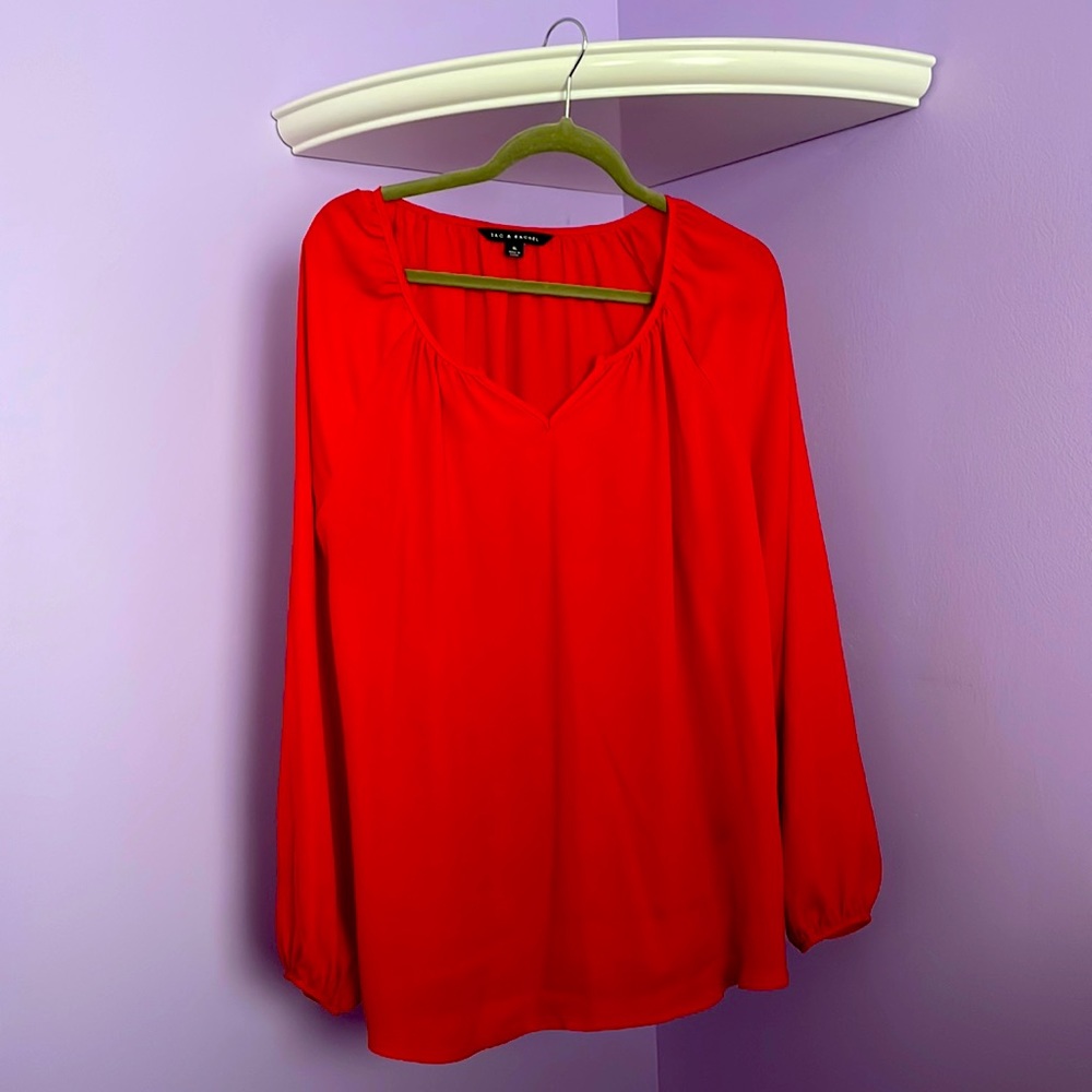 Flowy Red, Zac and Rachel Blouse